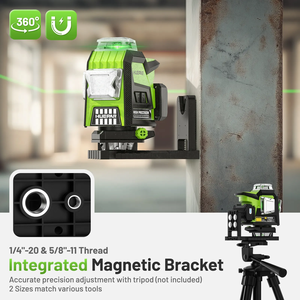 Nivel Láser <span class=keywords><strong>Huepar</strong></span> HX04CG de 16 Líneas <span class=keywords><strong>4D</strong></span> con Pantalla LCD, Autonivelante, Ajuste de Brillo Láser para Trabajos de Construcción - Product Image 5