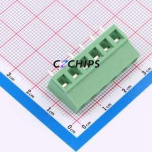 DB128V-5.08-6P-GN-S Screw Terminal Block Through hole Component (THT),P=5.08mm Connector 1x6P 5.08mm Green Through Hole - Product Image 1