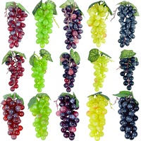 Kunstmatige fruitdruiven Real Touch Plastic decoratieve druiven voor vintage bruiloftsfeestdecoratie
