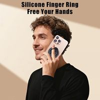 Accessoires de téléphone en gros 360 °   Support de téléphone magnétique double face pour la gym avec réglage de l'angle de rotation et anneau magnétique