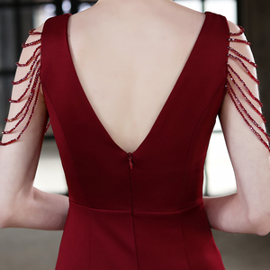 High Quality Prom Dresses <strong>Gowns</strong> for Women V-Neck Crystal Pink <strong>Red</strong> <strong>Black</strong> Wedding <strong>Gowns</strong> - Product Image 6