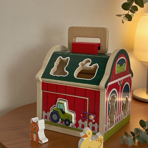 Juguetes de casa inteligente para niños de educación temprana figura de Animal de madera a juego para iluminación cognitiva juguetes educativos - Product Image 6