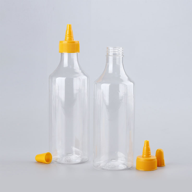 Clear PET Plastic Sauce Squeeze Bottles