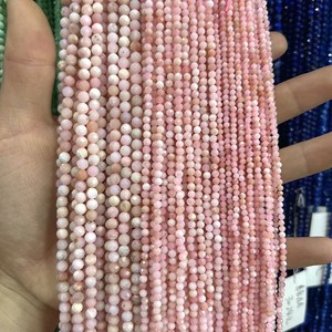 Perles en pierres précieuses facettées en gros 2mm 3mm 4mm Agate <span class=keywords><strong>Opale</strong></span> Pierre du Soleil Turquoise Cristal Taillé Perles en vrac sur fils - Product Image 4