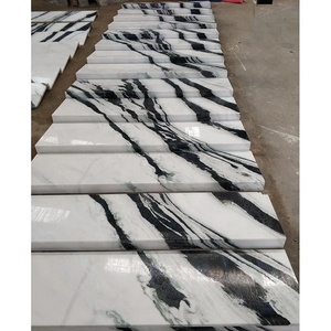 Cầu Thang Đá Cẩm Thạch Trắng Panda Cầu Thang Trong Nhà Thiết Kế Cầu Thang Đá Cẩm Thạch Tự Nhiên - Product Image 2