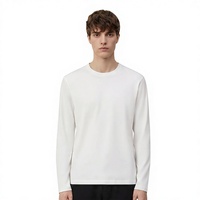 T-shirt tricoté vintage des années 80 à manches longues en coton mercerisé – Respirant, anti-humidité, en pur coton, couleur unie, sous-vêtement pour homme
