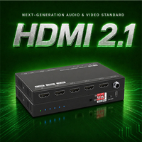Répartiteur HDMI 8K 60Hz 1 entrée 4 sorties HDCP2.3 CEC Contrôle EDID Boîtier métallique Large bande passante Compatible avec les téléviseurs HD