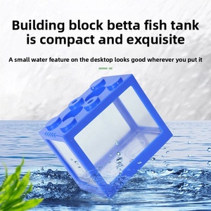 Acquario Impilabile per <span class=keywords><strong>Pesci</strong></span>, Mini Acquario all'Ingrosso per <span class=keywords><strong>Pesci</strong></span> Betta, Decorazione Fai-da-Te da Scrivania - Product Image 5