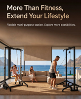Wellshow Station de musculation pliable pour tractions, dips et pompes, barre de traction autoportante améliorée