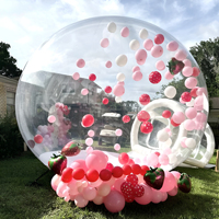Dôme igloo gonflable transparent en PVC pour l'extérieur, château gonflable à bulles avec souffleur et pompe
