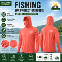 Chemises de pêche pour hommes à manches longues avec capuche, protection solaire UPF 50+, masque facial, séchage rapide, respirantes, logo personnalisé