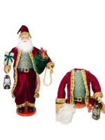 130cm Luxuriöser Elektrischer Animierter Singender Tanzender Weihnachtsmann Zusammenklappbare Ausziehbare Weihnachtsdekoration mit Bewegungssensor