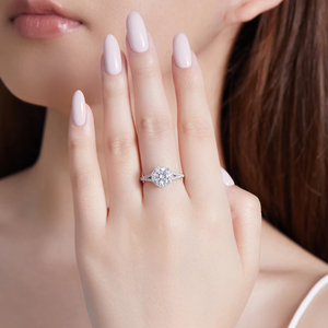 Guangdong Aivenchy Lab Grown <span class=keywords><strong>Bague</strong></span> en <span class=keywords><strong>diamant</strong></span> <span class=keywords><strong>Fine</strong></span> Jewelry 925 Sterling Silver Rhodium Plated Women Big Moissanite Finger Ring - Product Image 2
