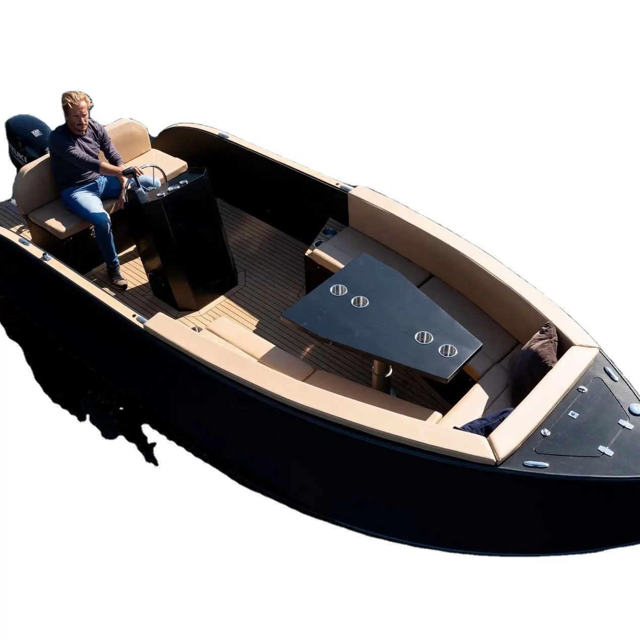 Fujin 9.6m cabina centrale barca da pesca superyacht in vendita design alluminio saldato nuovo sport yacht fuoribordo 175 ~ 250HP colore personalizzato