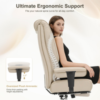 Chaise de bureau ergonomique pour cadres, directeurs, PDG, réunions, durable, base en métal, pivotante, inclinable, avec repose-pieds