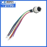 ZLCONNECTOR-montaje en Panel PCB, Cable impermeable IP67, Conector de toma de Panel trasero M8