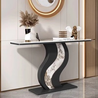 Meuble d'entrée moderne et simple, table de console en métal pour hall d'hôtel ou entrée de maison