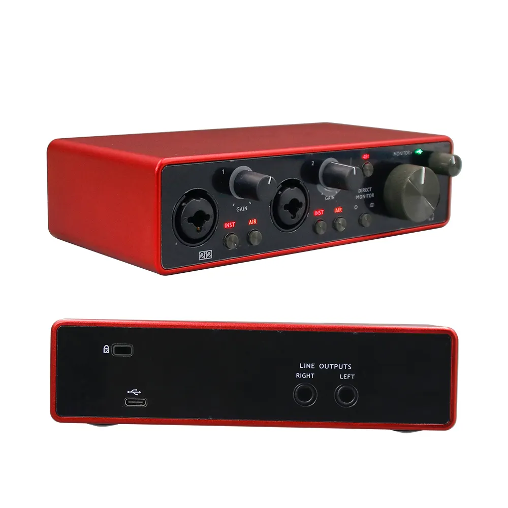 New Upgraded Scarlett (3rd gen) professional recording audio interface USB sound card with mic preamp