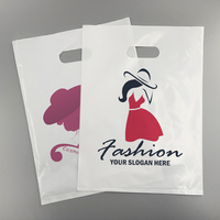 Sacs en plastique réutilisables durables avec logo personnalisé, plusieurs tailles, avec poignées découpées, sacs cadeaux boutique, sacs de transport, sacs à emporter