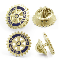 Épinglette en émail en gros, badge de club rotatif en métal personnalisé, Abzeichen International Drehs Tift Badge, épinglette de revers en émail doux ou dur
