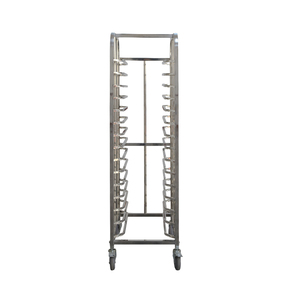 खाद्य सेवा 15-टियर स्टेनलेस स्टील 201 शीट पैन/बन पैन रैक वाणिज्यिक बेकरी ट्रे ट्रॉली - Product Image 1