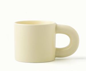 New Minimalist Design Solid Color <b>Ceramic</b> <b>Mug</b> Customizable LOGO Household Water Cup Coffee Cup <b>Ceramic</b> Fat Cup - Product Image 1
