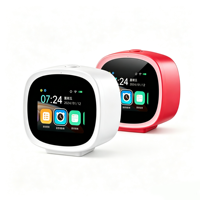 Réveil intelligent portable rechargeable avec IA, horloge de table tactile LCD avec chatbot IA pour tout-petits, en plastique, compatible Wi-Fi, Type-C