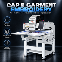 Machine à broder domestique à une tête avec système de contrôle Dahao, machine à broder informatisée pour T-shirts/chaussures/objets plats