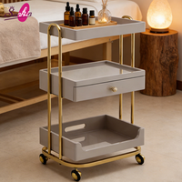 Nouvelle chariot de rangement mobile en acier au carbone de haute qualité pour salon de beauté, spa et barbier, avec tiroirs