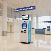 Kiosque financier sécurisé à écran tactile de 19 pouces pour la vérification des passeports, pour banques et casinos, machine de change de devises Jinrui FCM-501S