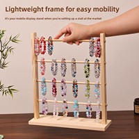Présentoir à bijoux personnalisé en bois de pin massif, multi-niveaux, détachable, avec support en T pour bracelets, colliers, montres, joncs et chouchous