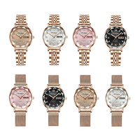Montre à quartz pour femme POEDAGAR 3012, bracelet en acier, date luminescente, résistante à l'eau 3ATM, élégante, luxueuse, montre-bracelet pour femmes
