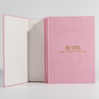 Journal de Prière Quotidien Personnalisé Format A5 à Couverture Rigide en Lin, Planificateur d'Affirmation, de Gratitude et de Soins Personnels, Carnet de Manifestation Imprimé pour la Prière