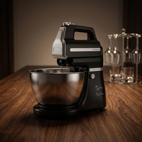 Batteur sur socle planétaire électrique oscillant en acier inoxydable, bol mélangeur de 4,5 L, 5 vitesses, 300 W, crochet pétrisseur, appareil de cuisine domestique