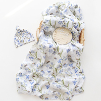 Meilleure Vente : Ensemble de Couverture et Bonnet en Mousseline pour Nouveau-né en Fibre de Bambou Naturelle et Coton Biologique – Idéal Cadeau de Naissance