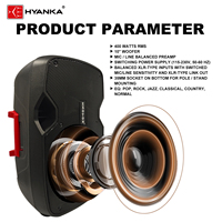 Système de sonorisation de scène HYANKA S-1502 15 pouces 8 canaux, ensemble complet, 250W, enceintes portables professionnelles pour DJ, extérieur