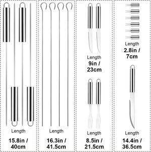 Ensemble complet <span class=keywords><strong>de</strong></span> 35 <span class=keywords><strong>ustensiles</strong></span> <span class=keywords><strong>de</strong></span> <span class=keywords><strong>barbecue</strong></span> haut <span class=keywords><strong>de</strong></span> gamme en acier inoxydable avec manche en bois, longs outils pour le camping en plein air - Product Image 6