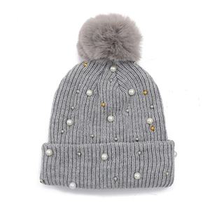 Chapeau en tricot pour <span class=keywords><strong>homme</strong></span> de style coréen, hiver, boutons cloutés, respirant et imperméable, épaissi, chaud, en spandex/coton, avec <span class=keywords><strong>pompon</strong></span> - Product Image 5