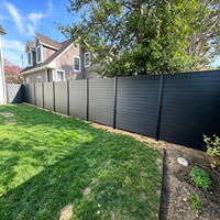 Clôture verticale en aluminium durable et antirouille, clôture de jardin moderne pour l'intimité, clôture en métal facile à assembler pour les résidences