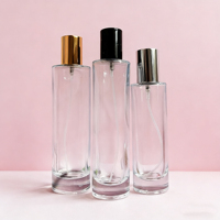 Flacon de parfum de luxe vide, élégant, 30 ml, 50 ml, flacon de parfum cylindrique fin haut de gamme