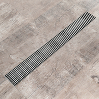 HIDEEP Drain de sol linéaire moderne en acier inoxydable poli 600x68mm pour salle de bain, toilettes et cuisine d'hôtel