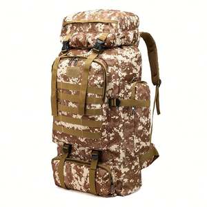 Sac à dos tactique de grande capacité pour hommes, fabrication directe, matériau Oxford camouflage, pour le camping, les voyages, l'escalade, la randonnée - Product Image 1