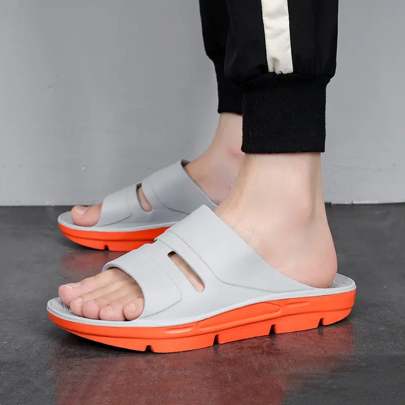 Sandálias de verão personalizadas, sandálias de eva com sola grossa de verão, para praia, com design personalizado, tamanhos grandes