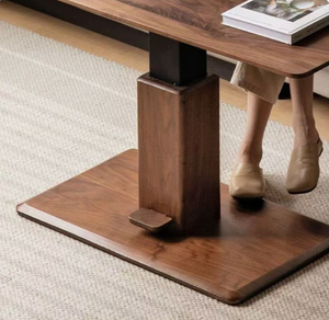 Bureau et table basse multifonctionnelles réglables en bois massif de style moderne et contemporain avec table d'appoint mobile - Product Image 4