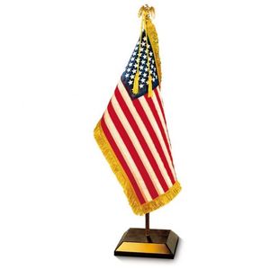 ธงตั้งโต๊ะแบบสองด้านพิมพ์ลายคุณภาพสูงสไตล์อเมริกัน พร้อมพู่ห้อยและฐานโลหะสำหรับตกแต่งสำนักงาน ขายส่ง - Product Image 5