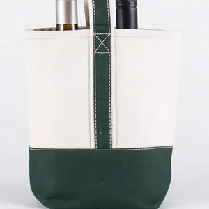 Sac à vin et à bière Ruthbag en toile pour 2 bouteilles, sac de pique-nique et de concert avec un motif de lettres attrayant pour le shopping - Product Image 1