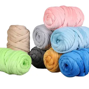 Hot sales 500g Hand Knitting Giant Tubular Tube Yarn 2cm Crystal pile core filling yarn