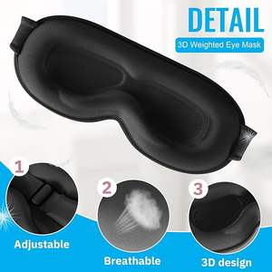 Máscara <span class=keywords><strong>de</strong></span> <span class=keywords><strong>Dormir</strong></span> <span class=keywords><strong>de</strong></span> Espuma Viscoelástica Contorneada en 3D, Correa Ultra Suave Ajustable, Cero Presión en los Ojos, OEM Personalizado, MOQ 100 Piezas - Product Image 6
