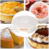 Küchen backen Drehschalter Design rutsch feste runde Kunststoff hersteller Verkauf Plattenspieler für Kuchen dekorieren