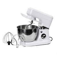 Batteur sur socle électrique 1800W en acier inoxydable avec bol mélangeur à action planétaire pour la maison et la cuisine, idéal pour la pâte et les gâteaux, inclut un crochet pétrisseur